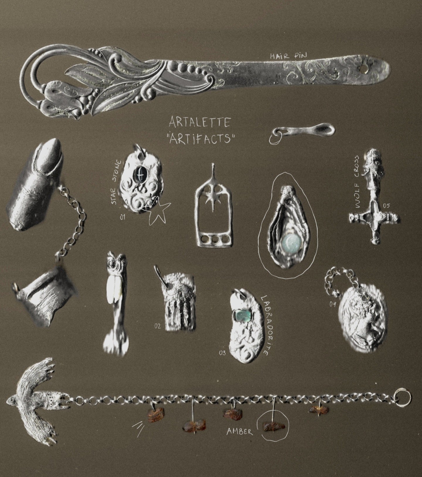 pewter pendant drop