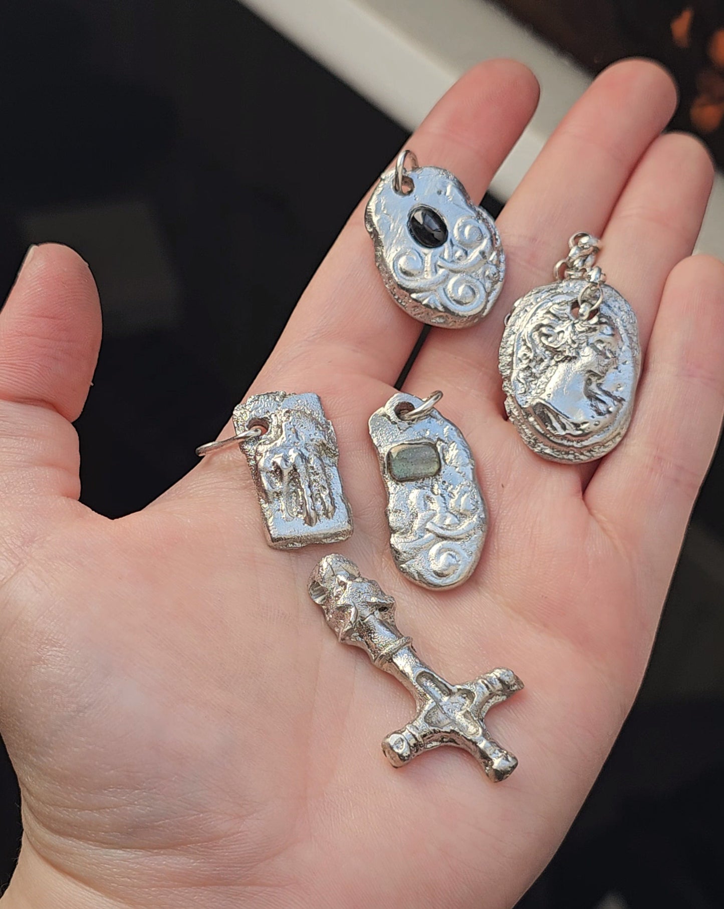 pewter pendant drop